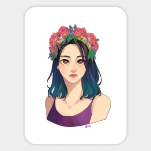 Flower Crown Sticker